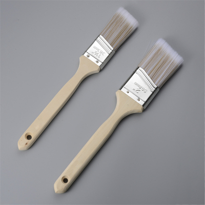 1-1 / 2-Zoll-Mischfarbe PBT-Haustierdraht-Hölzern ohne Lack lange Griff-Kegel-Edelstahl-Ferrule-Pinsel