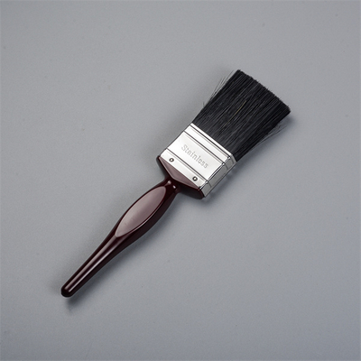 2-Zoll-schwarze PBT-Kunststoff-Rundgriff Steinlose Stahl-Ferrule-Wasserbasis-Farbbürste