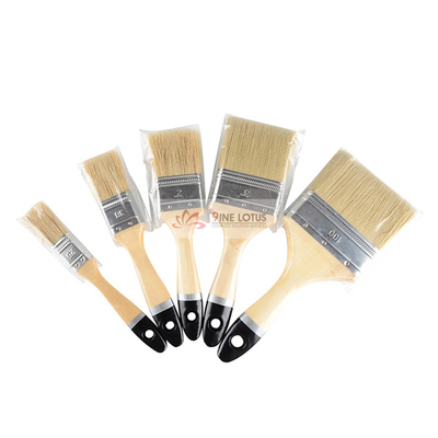 3-Zoll-reine Borsten-dünne Art Doppel-Farbschwanz-Holzgriff weiße Ferrule-Pinsel